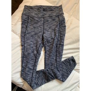 Navy Striped Leggings